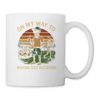 Golf Humor On My Way To Making Bad Decisions - Mug - white - Right