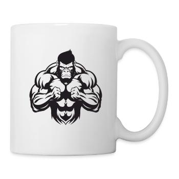 Gorilla Bodybuilding - Tasse - Weiß - Rechts