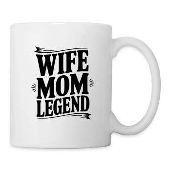 Ehefrau-Mama-Legende - Tasse - Weiß - Rechts