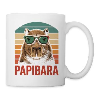 Papibara Capybara Animal Lover Wildlife - Mug - white - Right