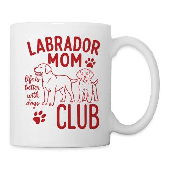 Labrador Mom Club Dog Mom Shirt - Mug - white - Right