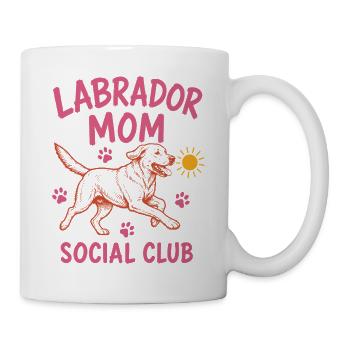 Labrador Mom Social Club Dog Mom Shirt - Mug - white - Right