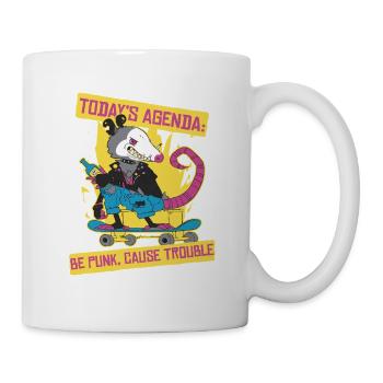 Punk For A Day Today's Agenda Be Punk Cause Trouble - Mug - white - Right