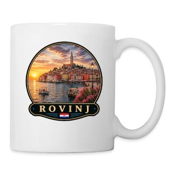 Rovinj Kroatien Küstenstadt Altstadt Urlaub Erinne - Tasse - Weiß - Rechts