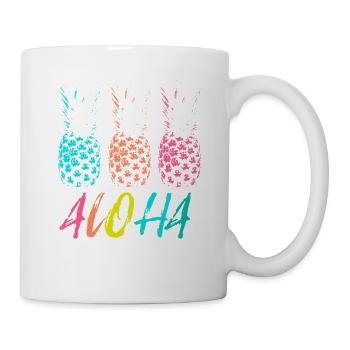 Hawaii Vacation Aloha Pineapple Trio - Mug - white - Right