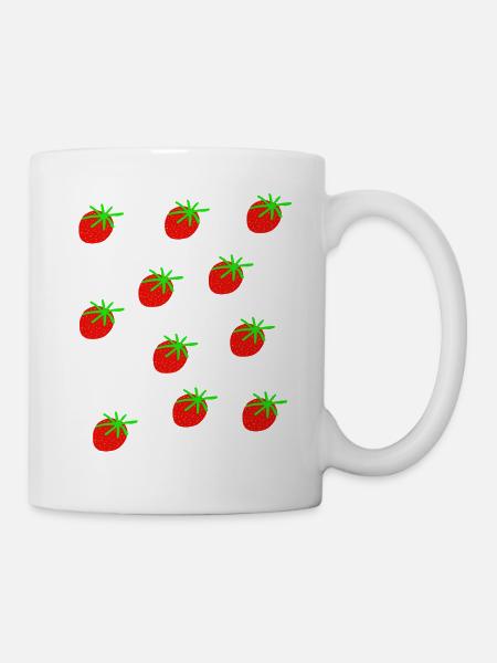 Erdbeeren Erdbeere Erdbeeren Garten - Tasse - Weiß