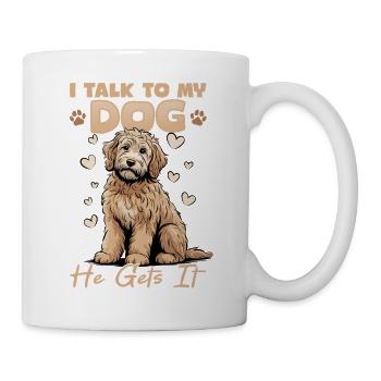 Race de chien Goldendoodle - Mug blanc - blanc - Droite