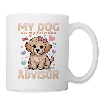 Race de chien Goldendoodle - Mug blanc - blanc - Droite