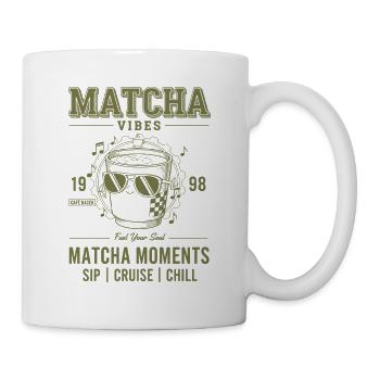 Matcha-Vibes, Matcha-Momente, Sip Cruise Chill Green - Tasse - Weiß - Rechts