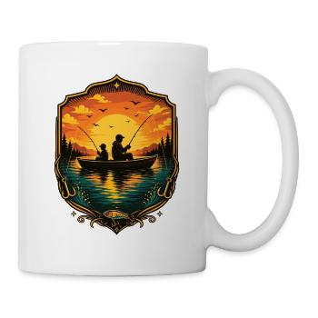 Chemise de Père Enfant Pêcheur - Mug blanc - blanc - Droite
