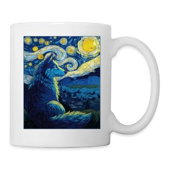 Wolf - Tasse - Weiß - Rechts