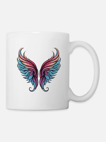 Flügel Symbol - Tasse - Weiß