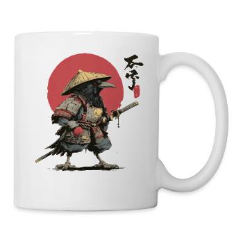 Krähen-Samurai: Roter Sonnenkrieger - Tasse - Weiß - Rechts