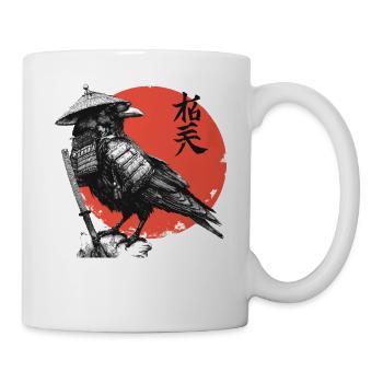 Raven Samurai in Red Sun - Mug - white - Right