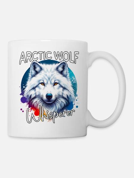 Polarwolf Flüsterer - Tasse - Weiß