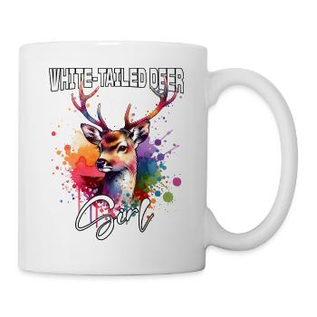 Femelle cerf de Virginie Cerf de Virginie - Mug blanc - blanc - Droite