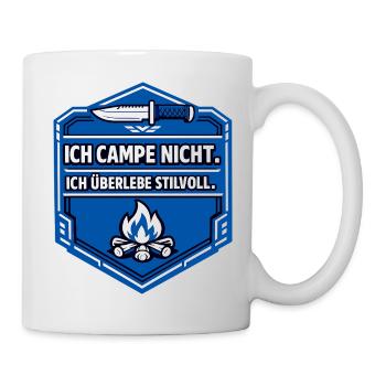 Ich mag halt Camping - Tasse - Weiß - Rechts