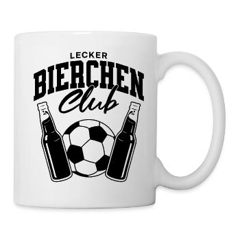 Lecker Bierchen Club Fußball - Tasse - Weiß - Rechts