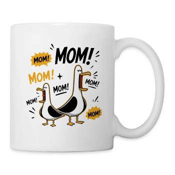 Lustige Möwen-Mama-Muttertag-Mama-Möwen - Tasse - Weiß - Rechts