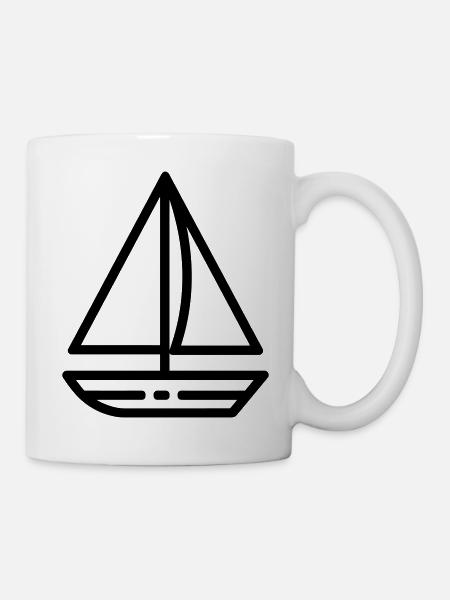 Segelschiff - Tasse - Weiß