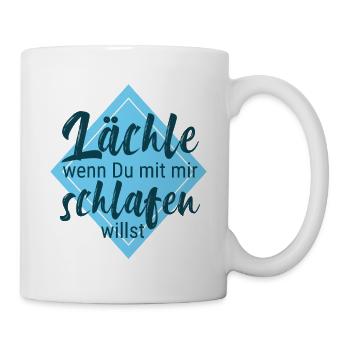 Lächle wenn du mich willst  – Festival Flirt - Tasse - Weiß - Rechts