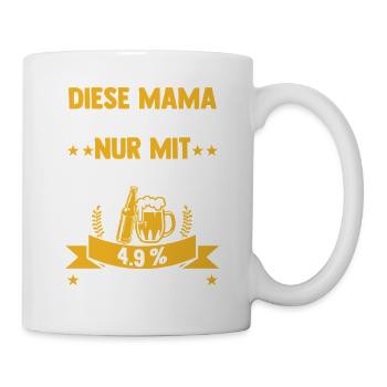 Bier Bierliebhaberin Mutter Mama - Tasse - Weiß - Rechts
