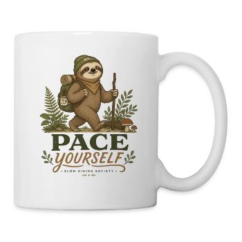 Takt dich beim Faultierwandern - Tasse - Weiß - Rechts