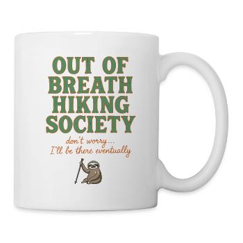 Société de randonnée essoufflée - Mug blanc - blanc - Droite