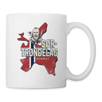 Sør Trøndelag Provinz in Norwegen mit Landkarte - Tasse - Weiß - Rechts