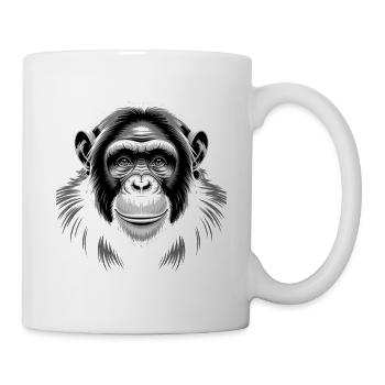 Chimpanzé singe - Mug blanc - blanc - Droite