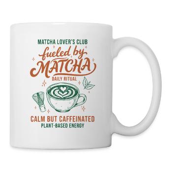Matcha Lovers Club Angetrieben von Matcha Ruhe Aber - Tasse - Weiß - Rechts