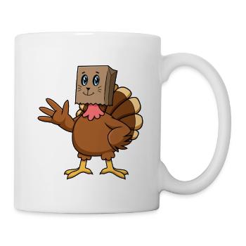 Meow Meow Turkey Cat Thanksgiving Graphic - Tasse - Weiß - Rechts
