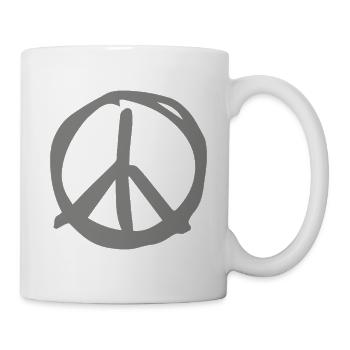 Peace Sign Symbol for Vintage Hippies - Mug - white - Right