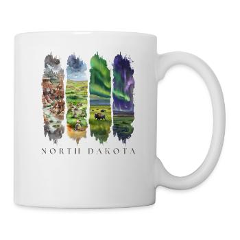North Dakota Travel Badlands & Peace Garden State - Mug - white - Right