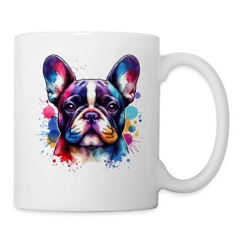 Motif du bouledogue français - Mug blanc - blanc - Droite
