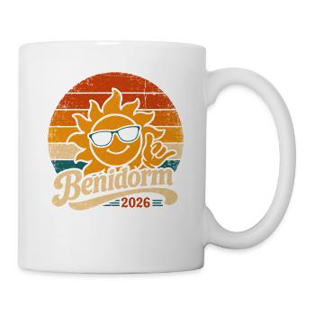 Retro Sun Smile Benidorm 2026 - Mug - white - Right
