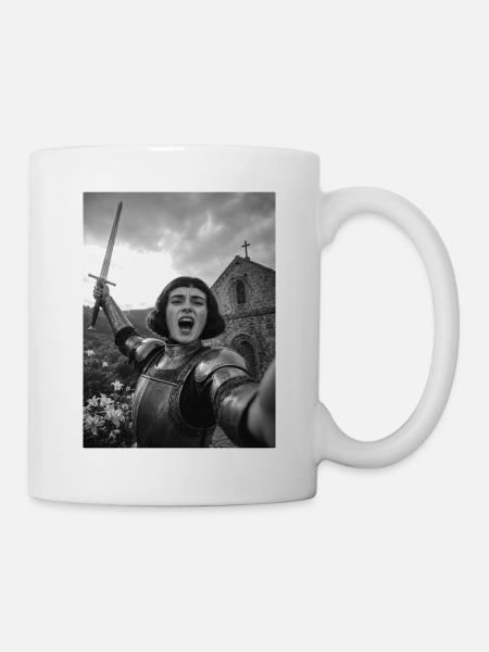 Johanna von Orléans Selfie - Tasse - Weiß