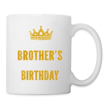 Bruders 21. Geburtstags-Kronen-Tee - Tasse - Weiß - Rechts