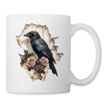 Corbeau - Mug blanc - blanc - Droite