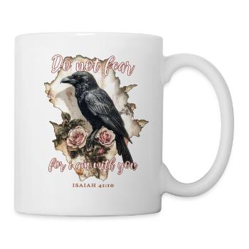Rabe Christliches Zitat - Tasse - Weiß - Rechts