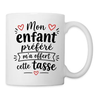 Cadeau Humour Parent - Mon enfant préféré - Mug blanc - blanc - Droite