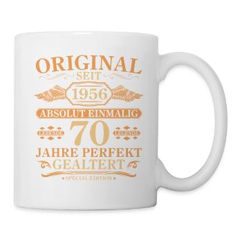 Original seit 1956 Baujahr 70. Geburtstag - Tasse - Weiß - Rechts
