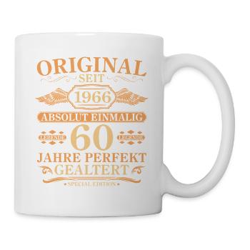 Original seit 1966 Baujahr 60. Geburtstag - Tasse - Weiß - Rechts