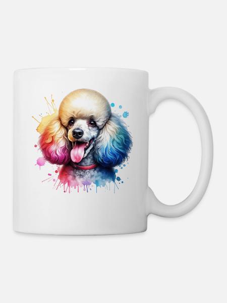 Pudel Motiv - Tasse - Weiß