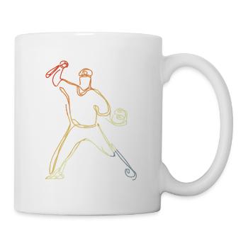 Baseballer Vintage Look - Tasse - Weiß - Rechts