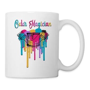 Idée cadeau pour motif de magicien en couleur d’artiste cool - Mug blanc - blanc - Droite