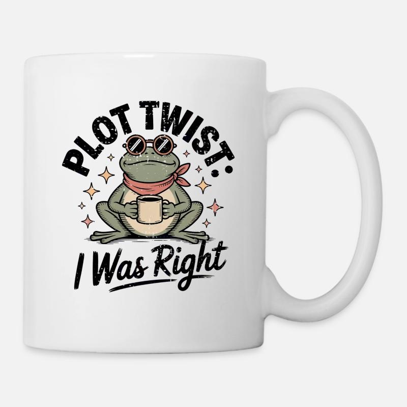 Plot Twist Frog: I Was Right - Mug - white