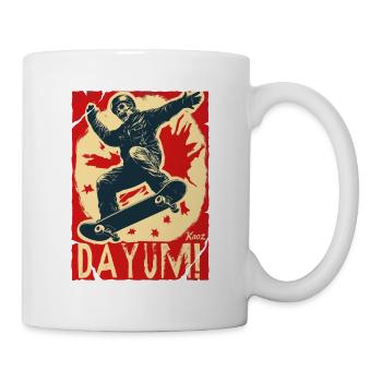 Skull Skater Dayum Poster - Mug - white - Right