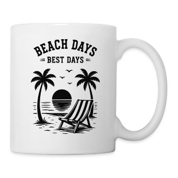 Journées à la plage Meilleures journées Vacances d’été au bord de la mer - Mug blanc - blanc - Droite