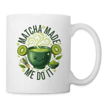 Matcha hat mich dazu gebracht, es lustig zu machen, grüner Tee-Matcha-Liebhaber - Tasse - Weiß - Rechts